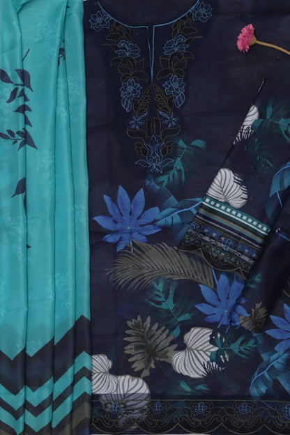 LAWN Fabric PCS, Front Lawn Printed,Daman Embroidery Patch