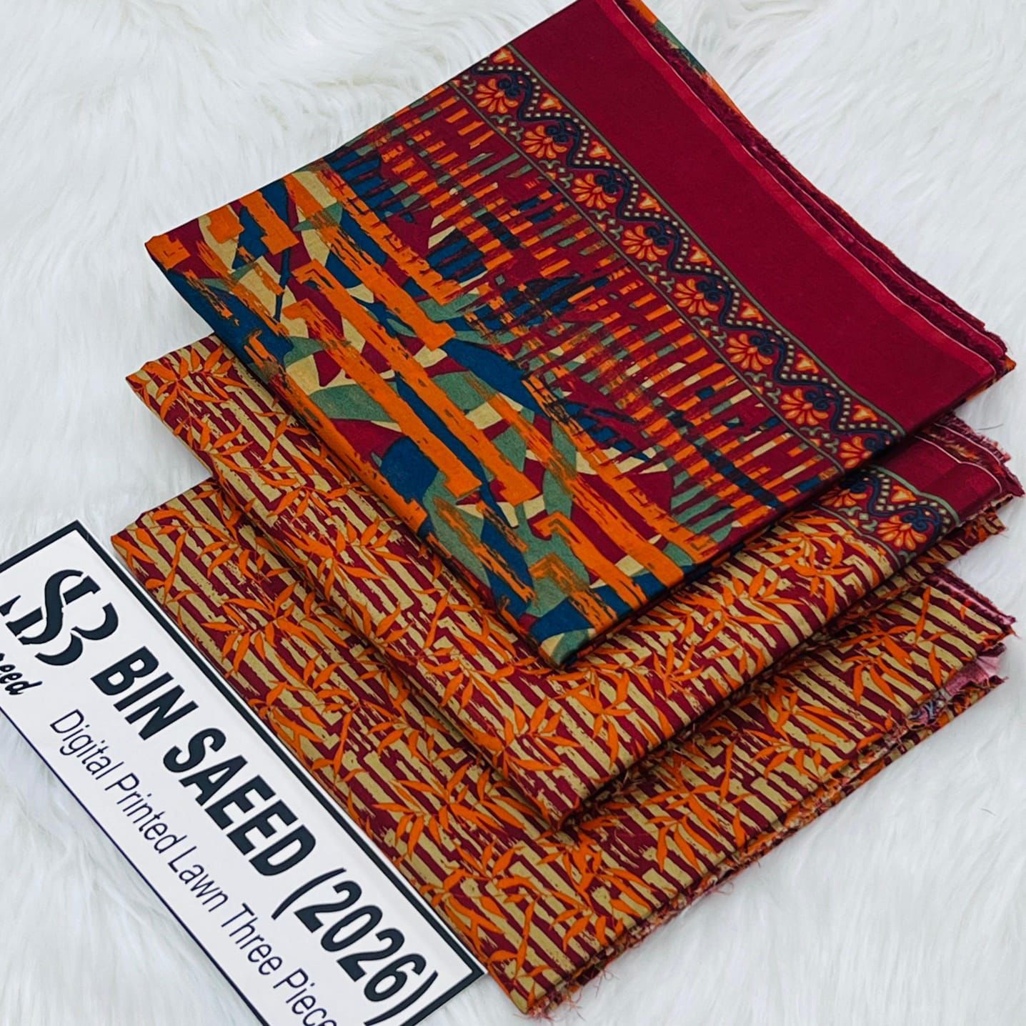 Bin Saeed Lawn 12 colors