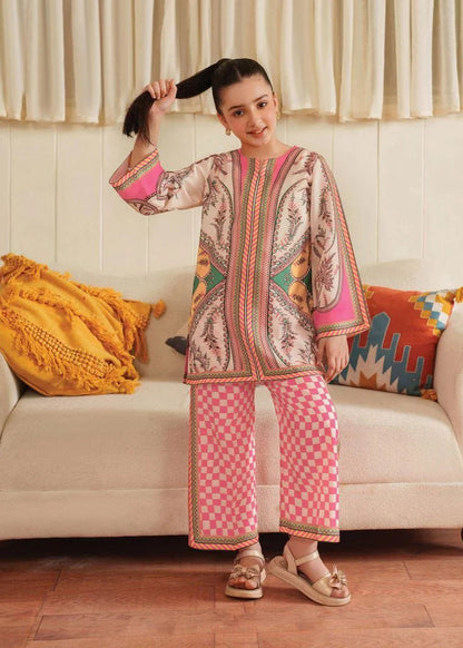 Arabic printed lawn kurta and shalwar 2 pcs