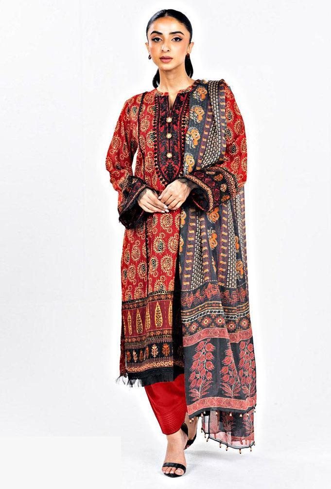 Ladies elegant printed Khaddar 3PCs