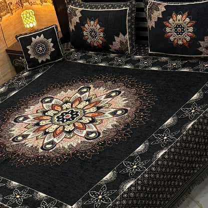 Velvet 4Pcs Jaquard Bedsheet*

King Size