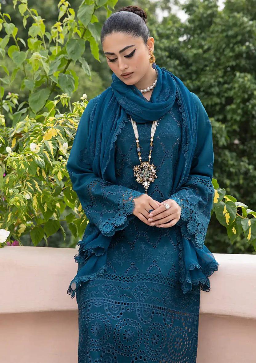 Fully Heavy Embroidered Lawn Front With Chikenkari Work
