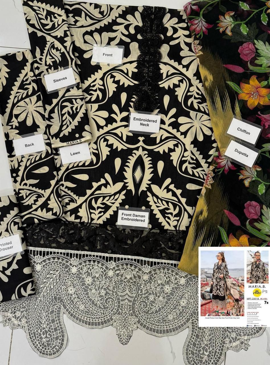 Lawn collection 2026*Baroque
03 PCS unstitched* printed lawn90/70*