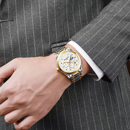 Quartz watch whilsit genuine calendar men's watch
