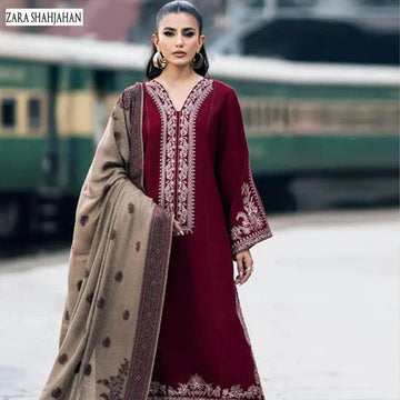 Maroon embroidered suit 2 pieces