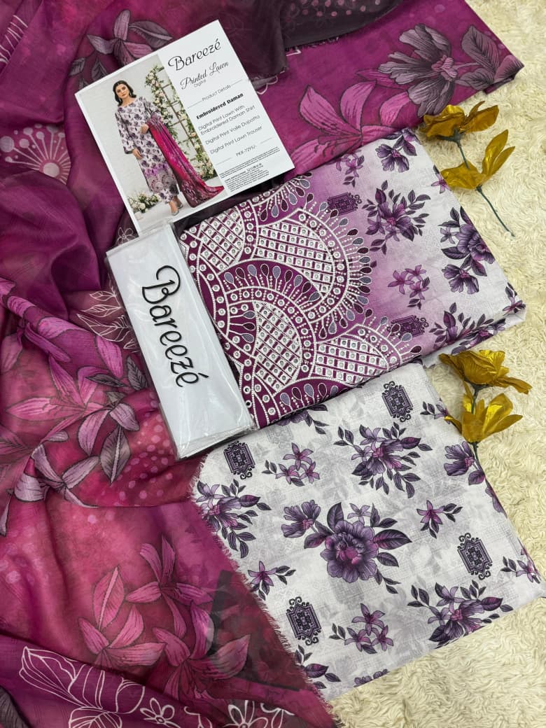 *Bareezé*, LAWN 3 PCs CUTWORK COLLECTION 2026*