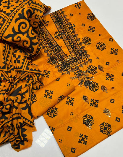 Premium lawn,cotton printed 3-pcs V-Gala Embroidery