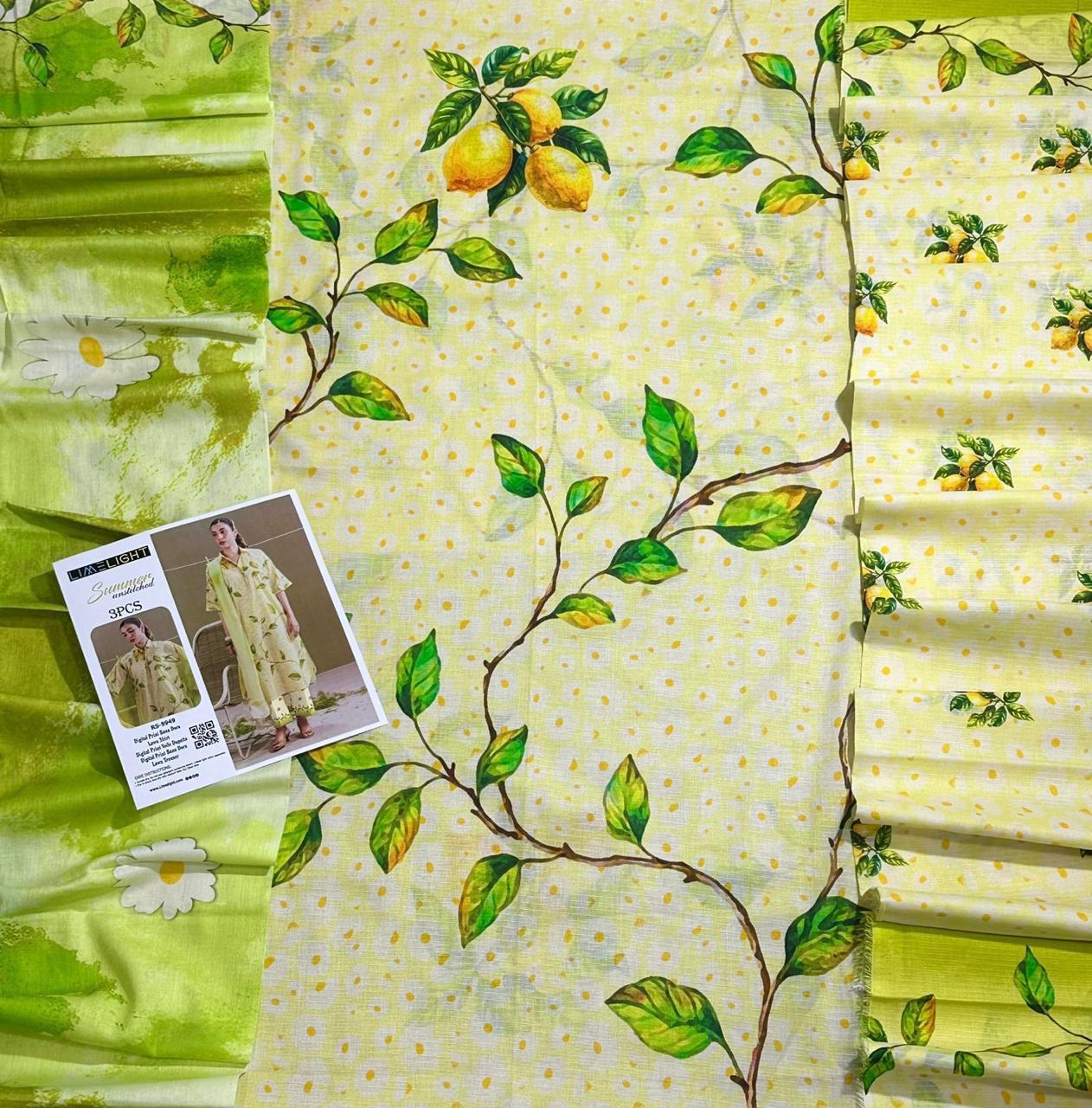 Limelight Banadora printed lawn shirt, trouser & dupatta