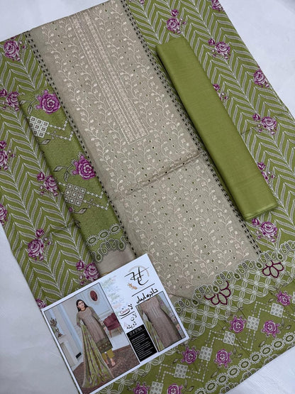 Hajra Eman, (حاجرہ ایمان) Lawn 90/70, Pannel sequence Embroidered 40 design and color