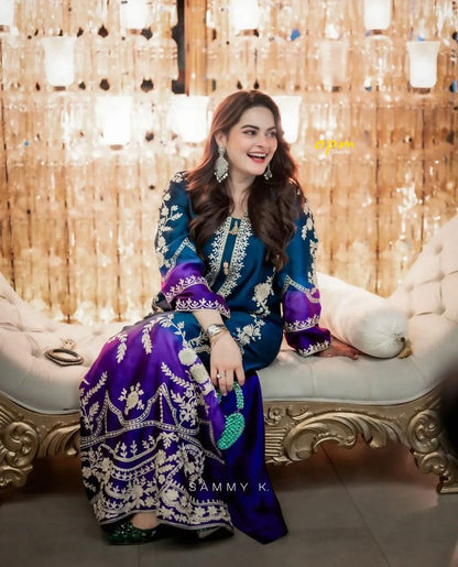 ETHNIC,Minal Khan Tie & Dye 3Pcs Luxury Lawn