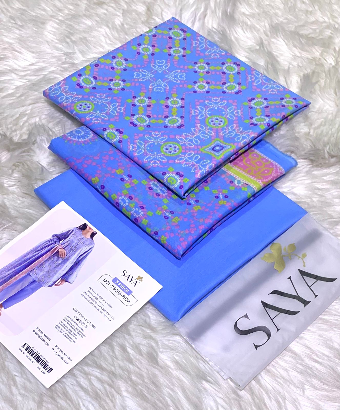 SAYA 2026 💯 Original *Printed 3pc Collection, Lawn