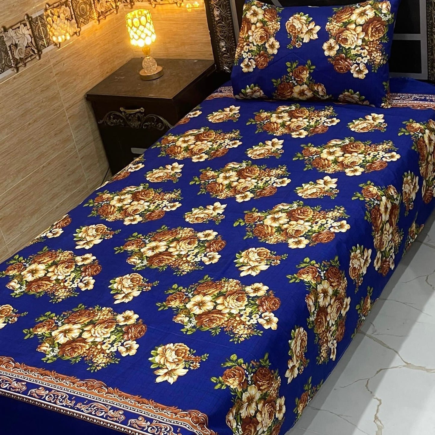 Alkaram 4Pc Mix Cotton Single Pair Bedsheets  6 colours