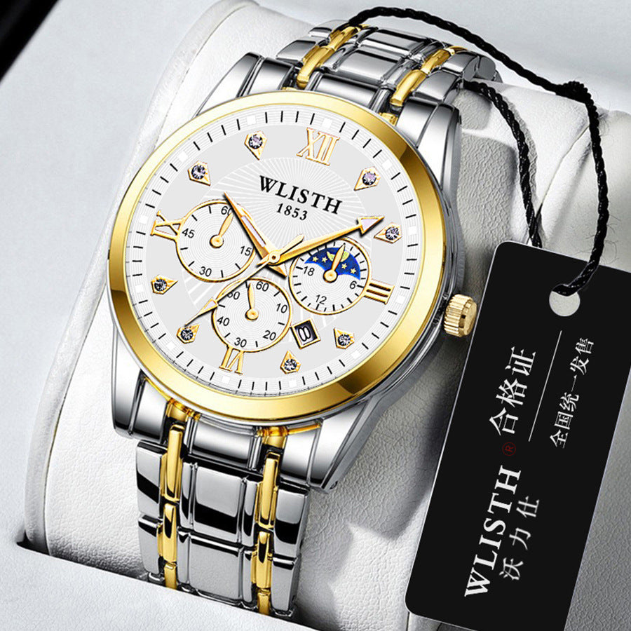 Quartz watch whilsit genuine calendar men's watch