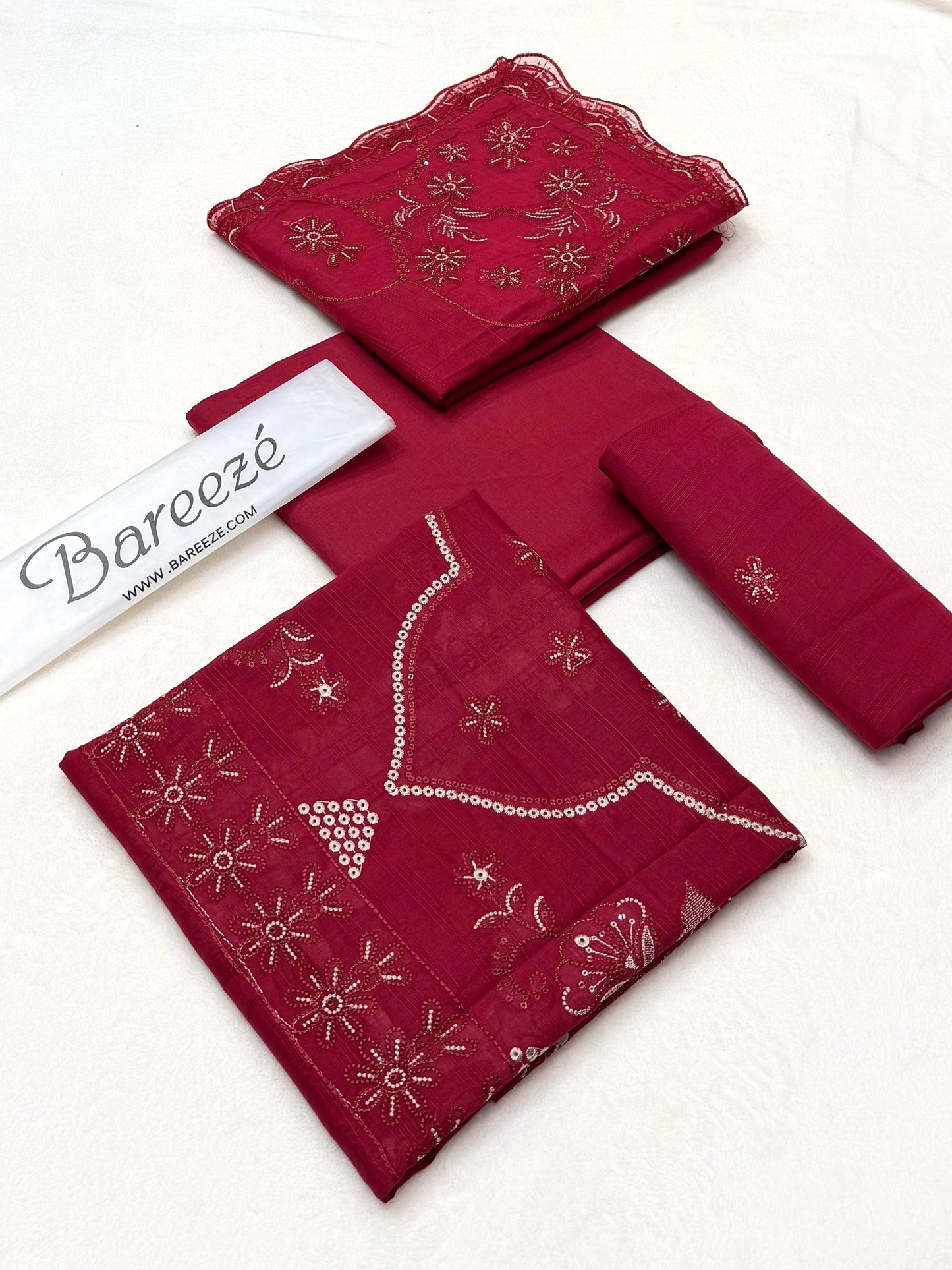 Bareezè Lawn 3Pcs Embroidered 6 colors