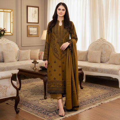 LIBAS-lawn shirt with bamber chiffon dupatta vibrant sale