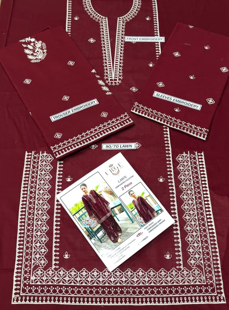 URGE,PURE 2PC EMBROIDERED, AIRJET 90/70 LAWN