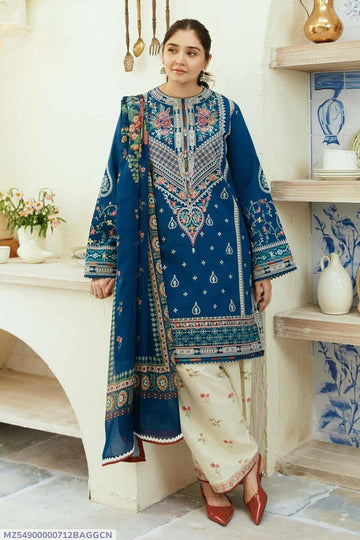 Women embroidered khaddar unstitched 3pcs