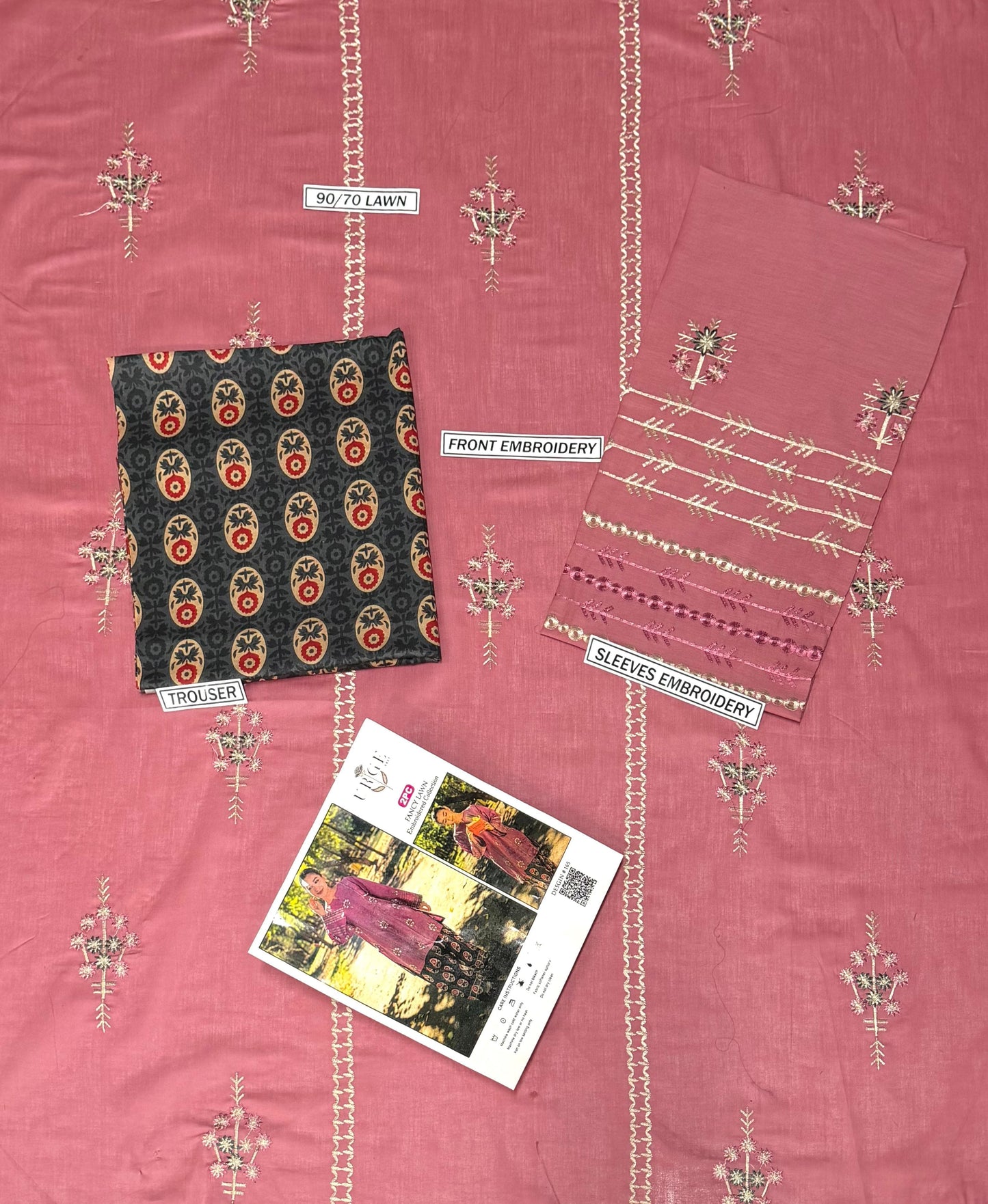 Lawn 2 PC*Embroidered shirt and Sleeves*