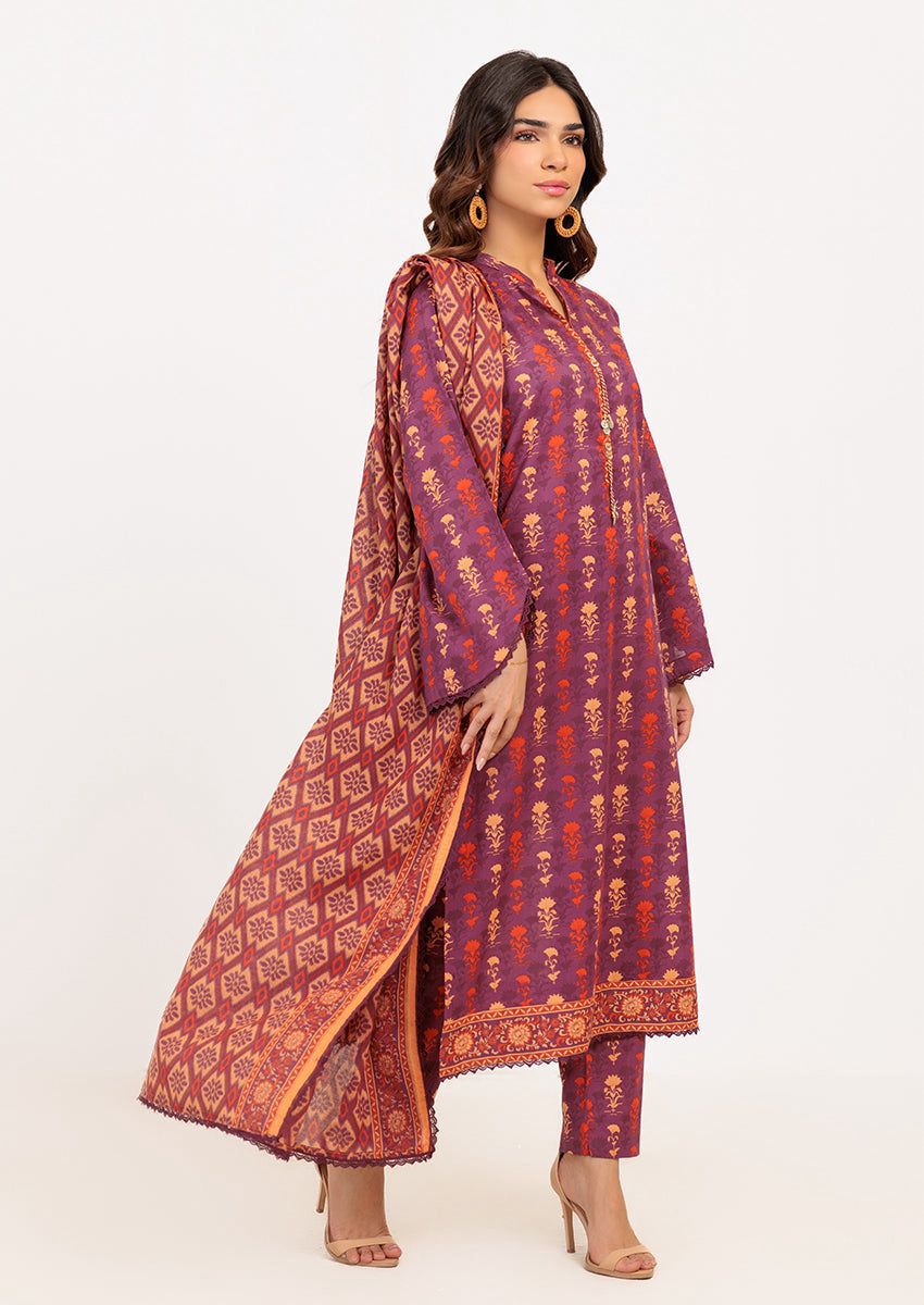 BONANZA SATRANGI*PREMIUM LAWN, PRINTED 90/70 Lawn Front,Back & Sleeves
