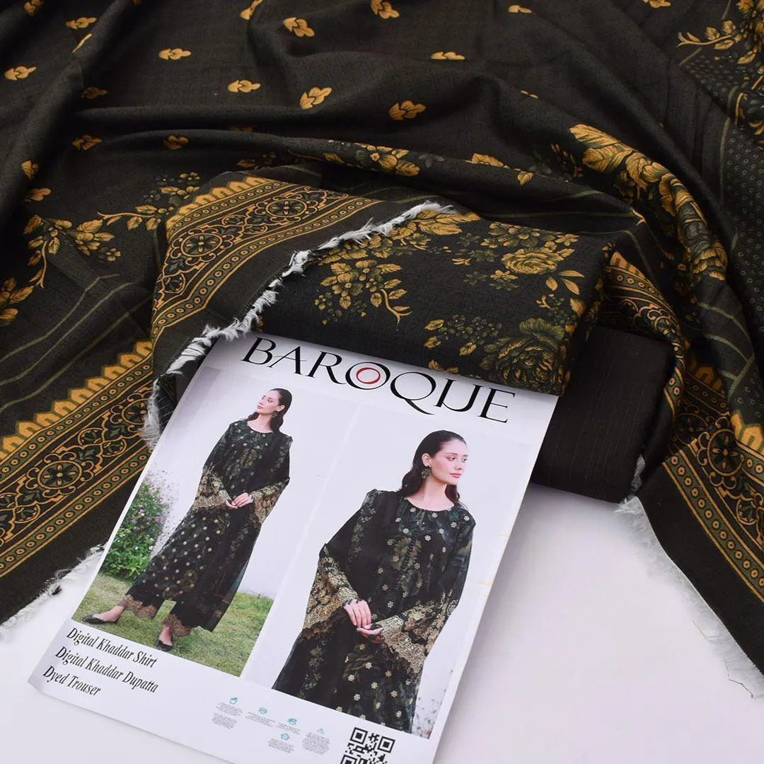 Women's unstitched Khaddar digital print 3PCS