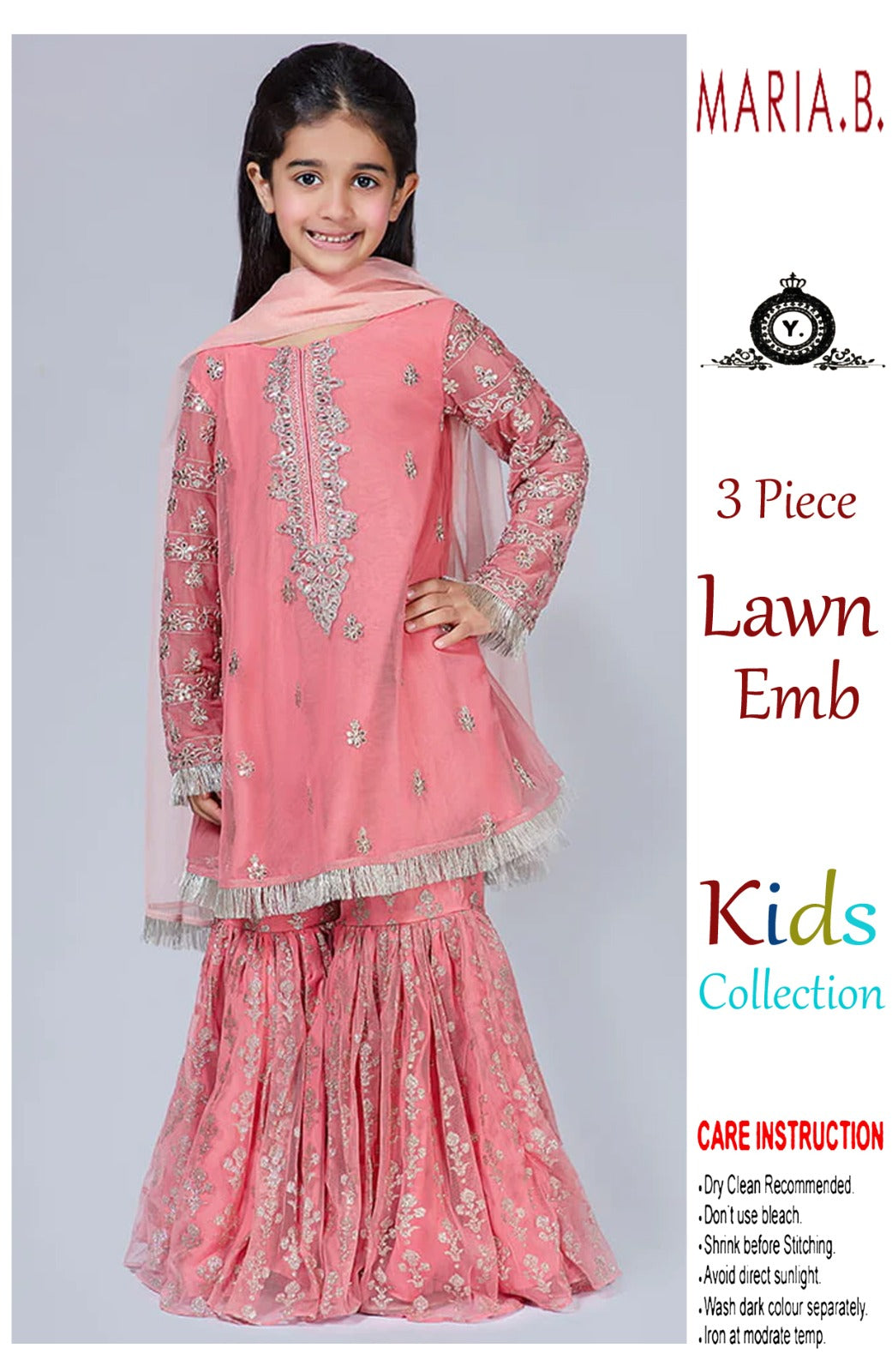 Maria B Summer collection 3pc Lawn fine quality