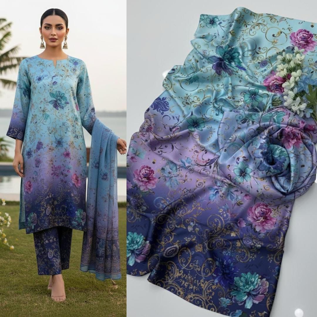 Lulusar, Tie & die digital printed 16 colour and design