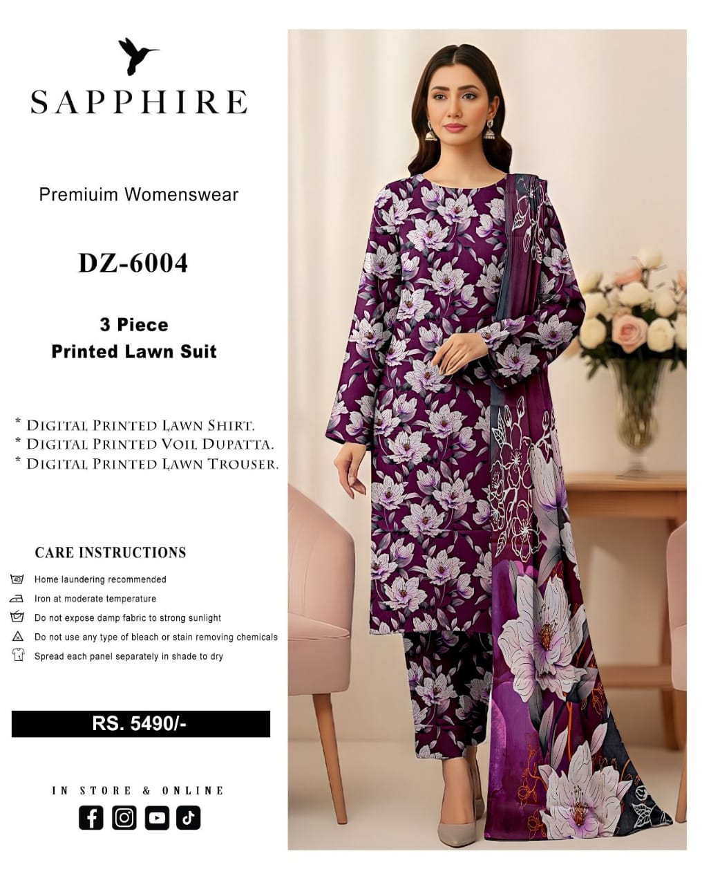 Sapphire 3 piece Printed*Summer 2k26 collection_*