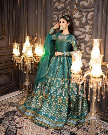 Women Kattan stitched digital printed maxi suit
