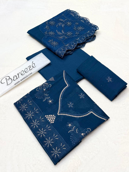 Bareezè Lawn 3Pcs Embroidered 6 colors