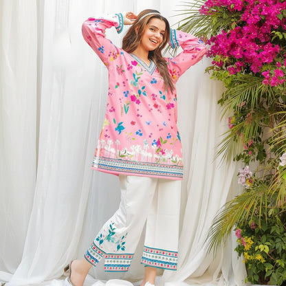 Swiss lawn digital print ready to wear