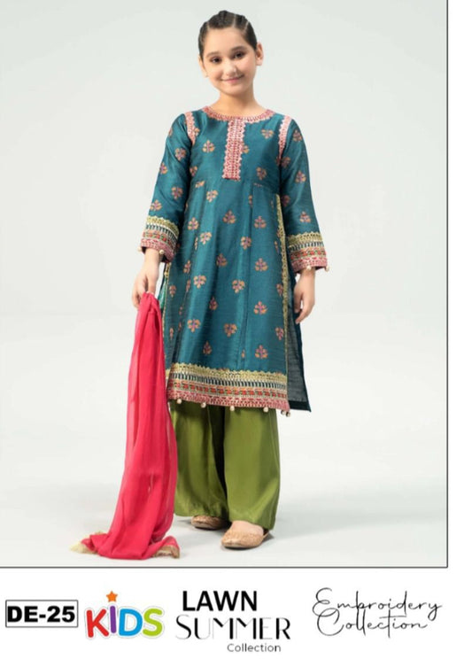 Lawn Eid collection 3pc Kids