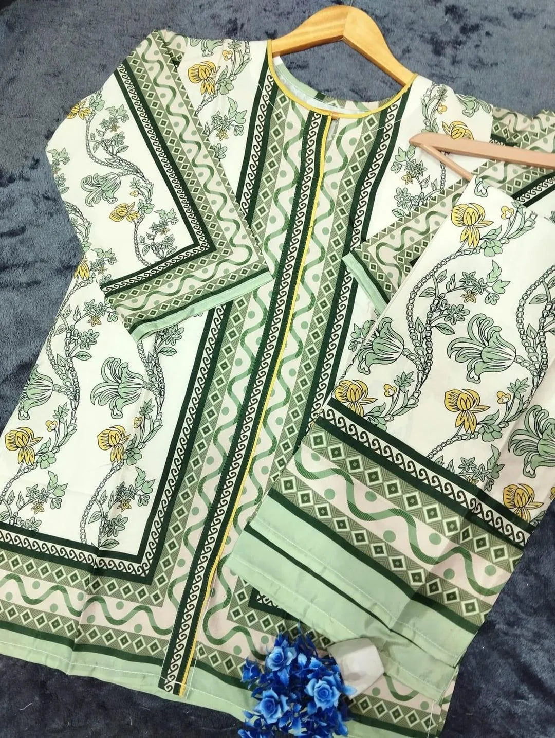 Swiss lawn printed shirt and trouser