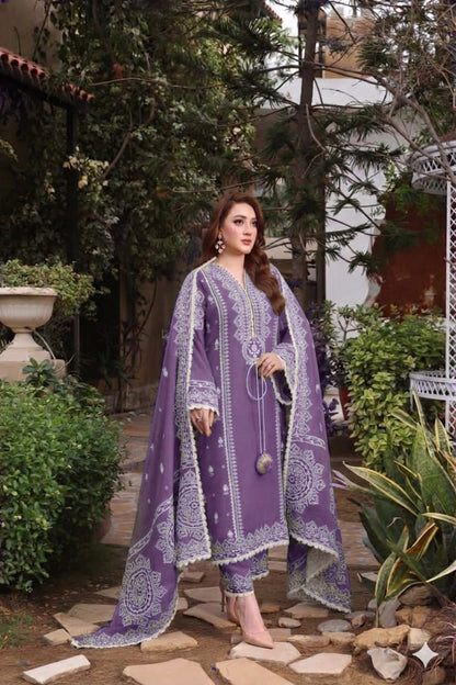 Aneela's Lawn 3-PCS Embroidered.