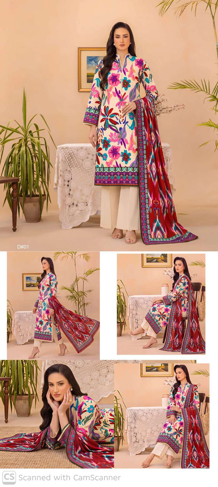 ORANG – NISA- Digital Printed Lawn Shirt & Dupatta