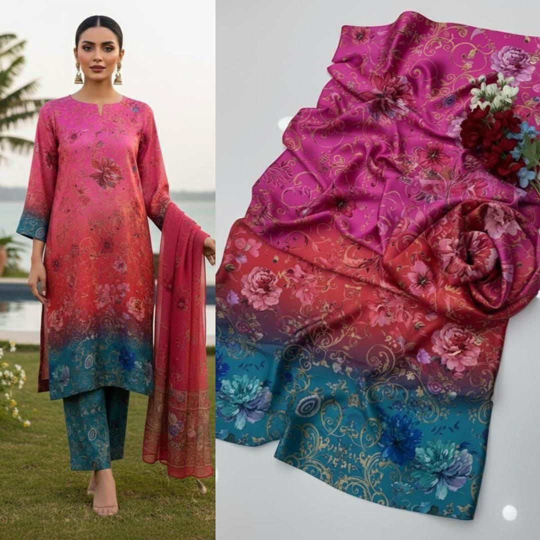 Lulusar, Tie & die digital printed 16 colour and design