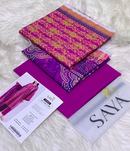 SAYA 2026 💯 Original *Printed 3pc Collection, Lawn