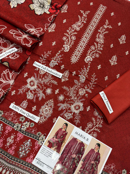 MARIA.B digital printed and Front head embroidered Lawn, new arrival