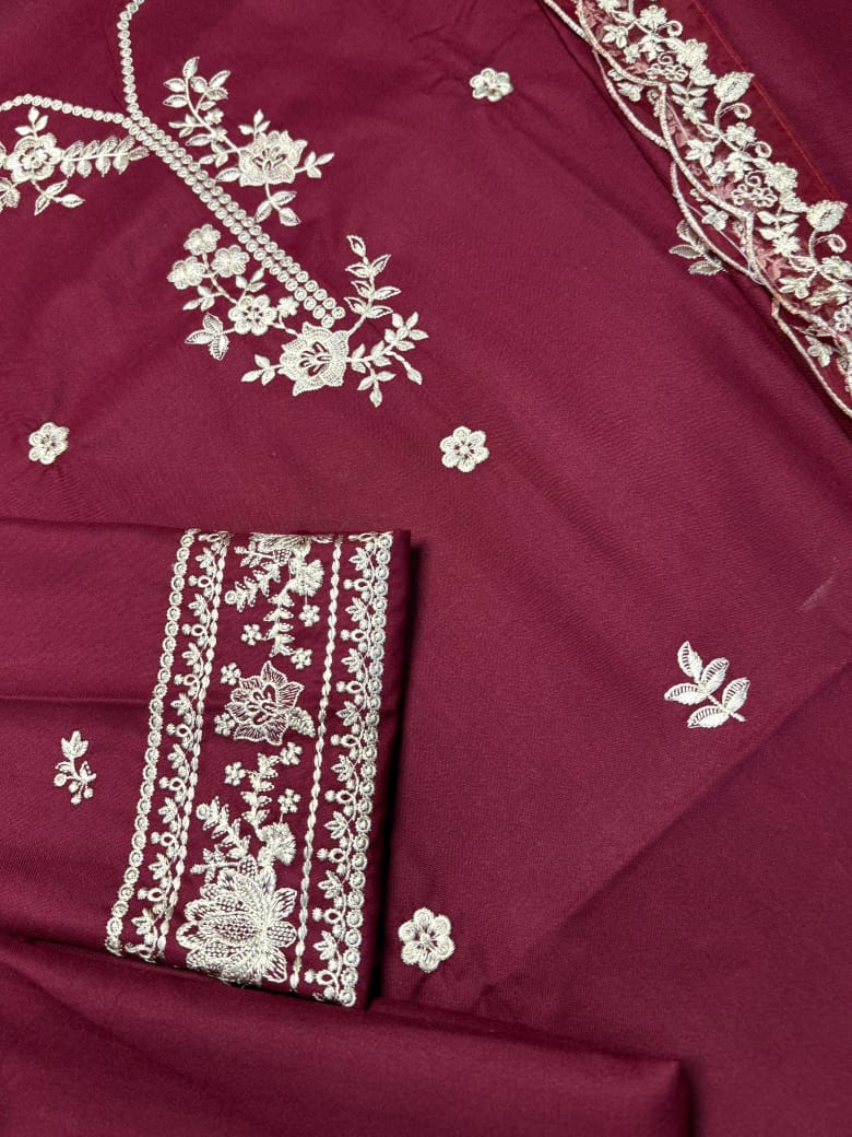 Ladies winter collection Embroidered AZURE