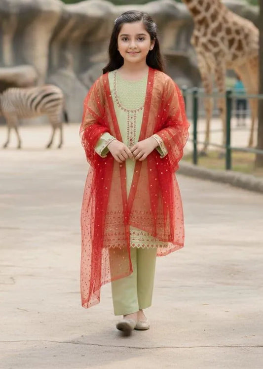 Girls Lawn printed 3pcs suit