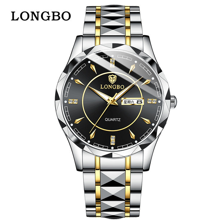 Longbo Brand Men's Quartz Waterproof Watch: Simple Casual Couple Watch.
