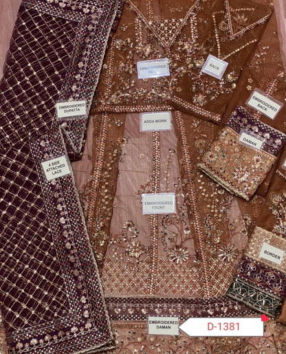 Ladies Semi stitched embroidered dress Maria B