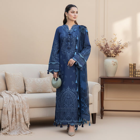 Zara Shahjahan luxury, Fine Quality 90/70 Lawn with Digital Diamond print Dopatta*