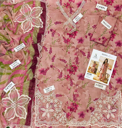 NUREH, Maya
Lawn collection 2026, 03 PCS unstitched* printed lawn90/70*