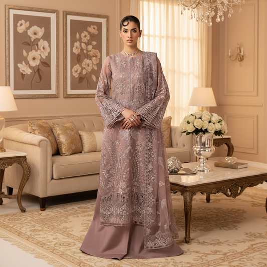 Chiffon embroidered