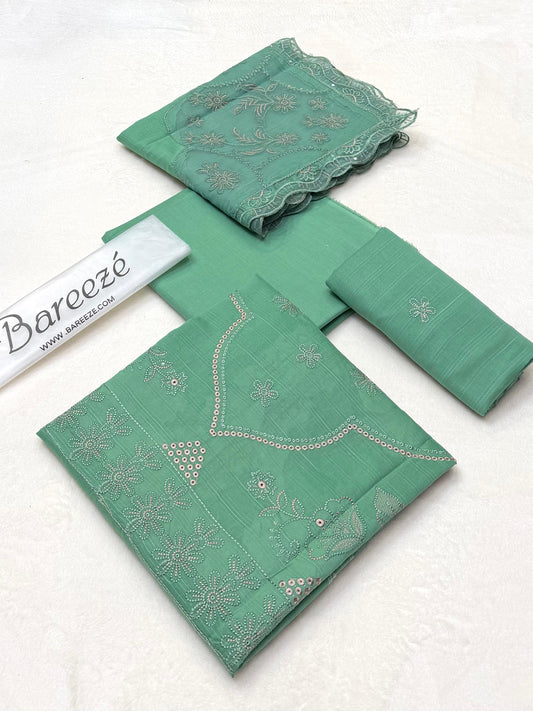Bareezè Lawn 3Pcs Embroidered 6 colors