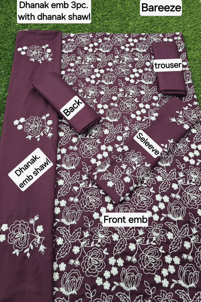 Breezè, Ladies winter collection Embroidered 9 colors