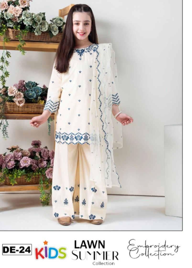 Lawn Eid collection 3pc Kids