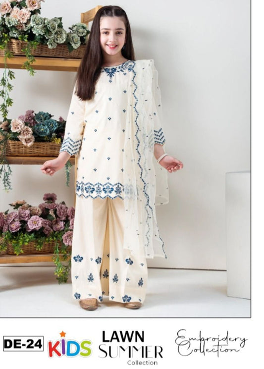 Lawn Eid collection 3pc Kids
