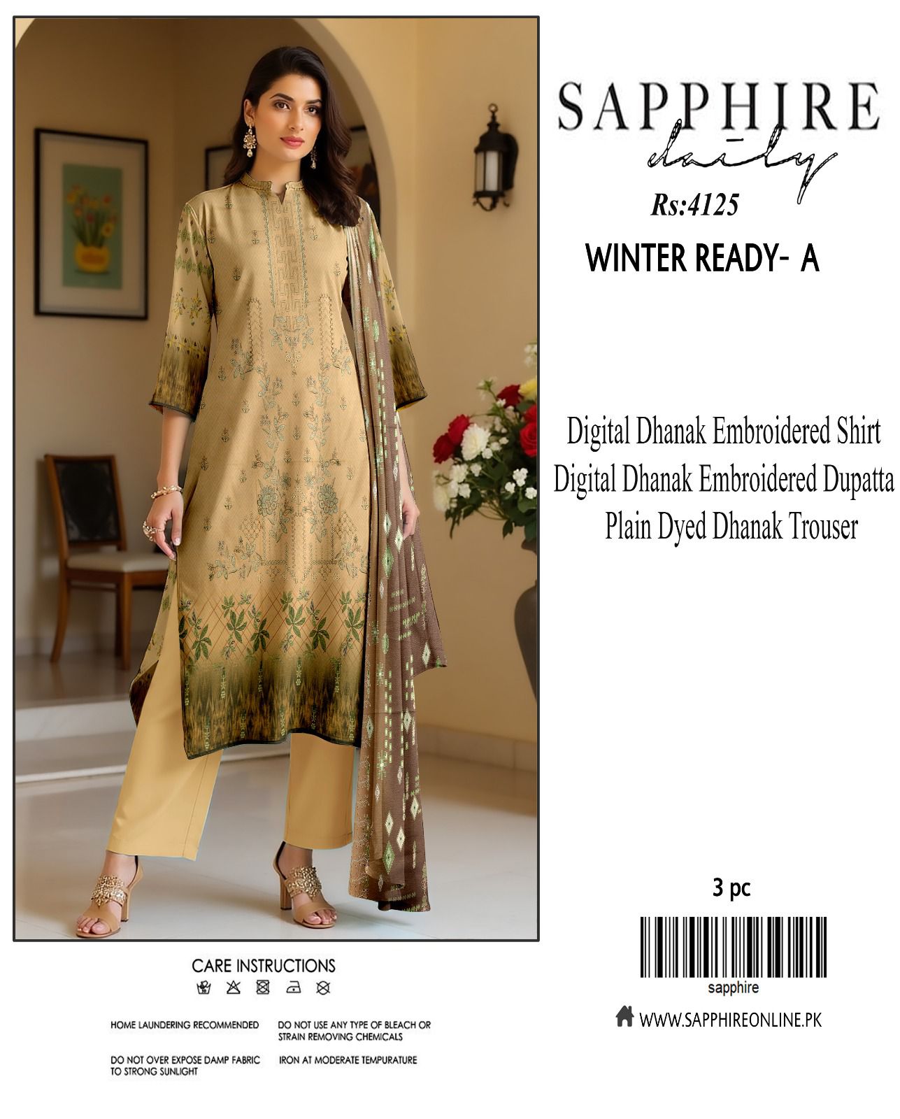 Sapphire dhanak for winter 9 colors