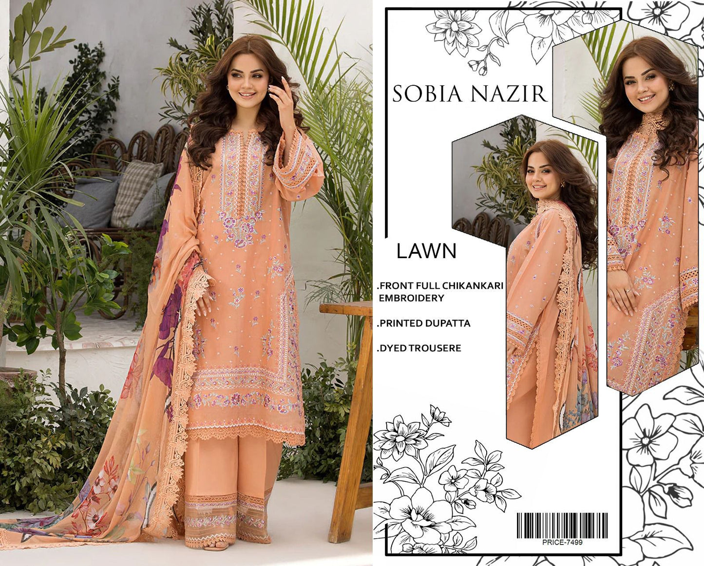 SOBIA NAZIR- Summer Banadora Lawn